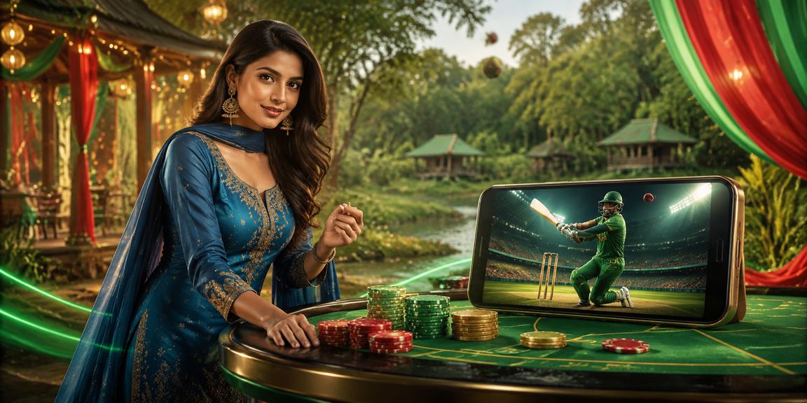 গাজীপুরে ক্রিকেট বেটিং উপভোগ করছেন একজন খেলোয়াড়