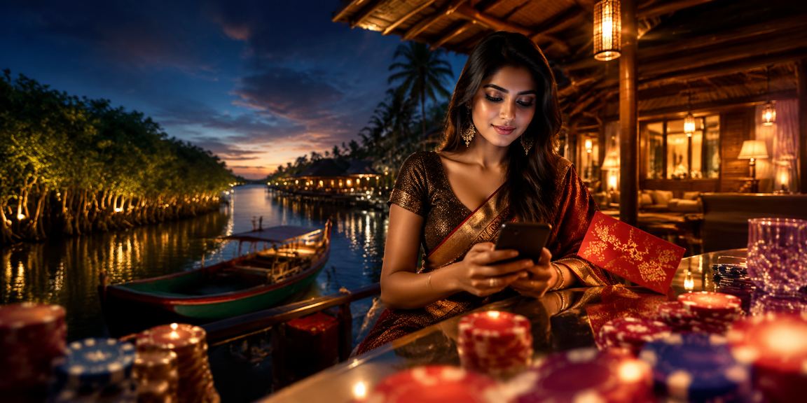 সুন্দরবনের পটভূমিতে বাংলাদেশি মডেলের হাতে লাল খাম বোনাস উপস্থাপন